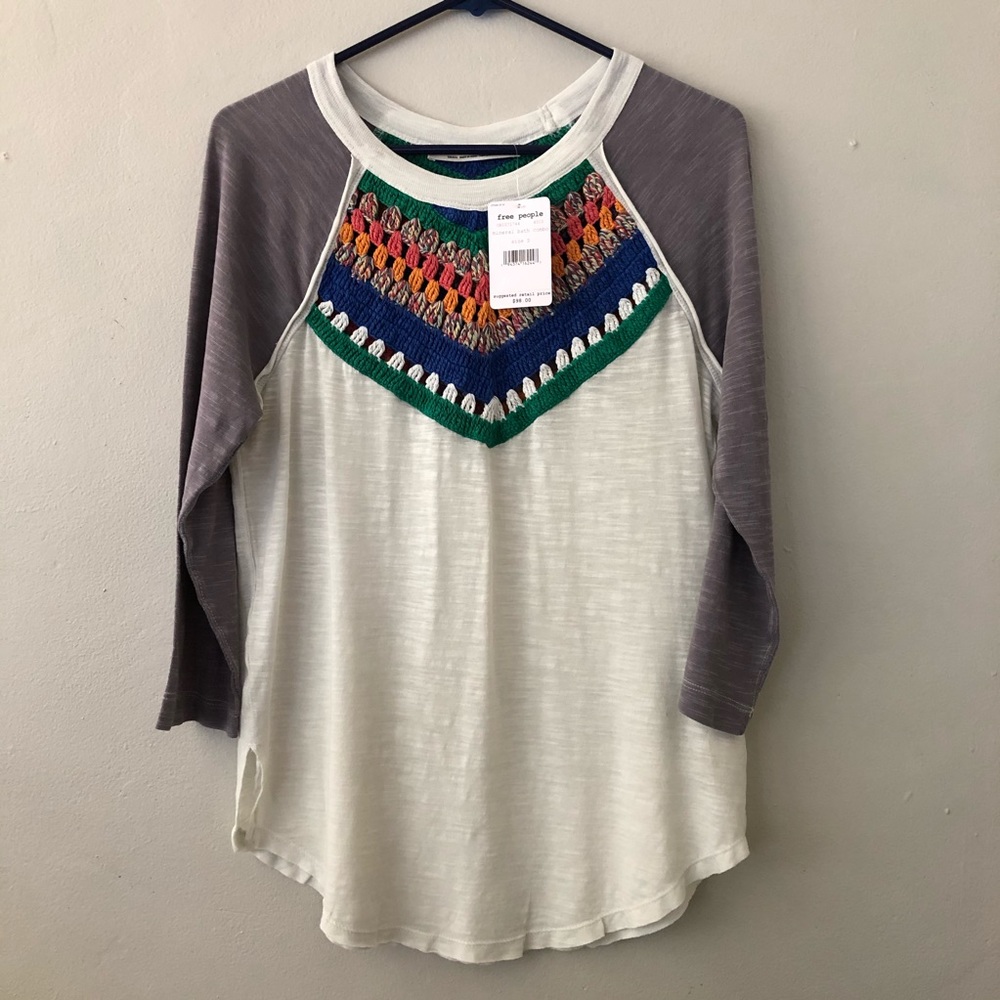 NWT Free People Spring Bound Long Sleeve Tee